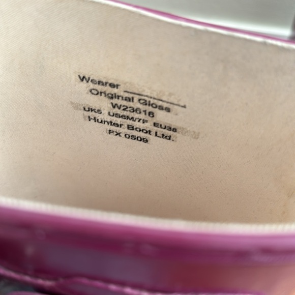 HUNTER Rain Boots - Purple size 7 Women’s - Picture 6 of 6